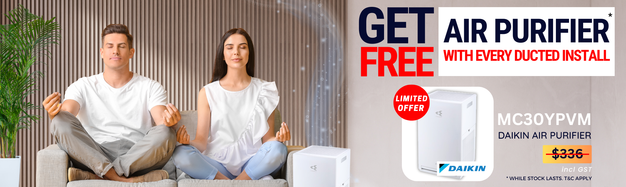Free Air Purifier with Ducted Install