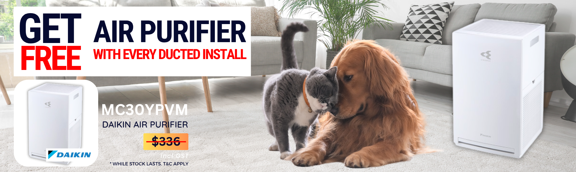 Free Air Purifier with Ducted Install