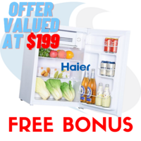 Haier HRZ130 Bar Fridge - Bonus Offer